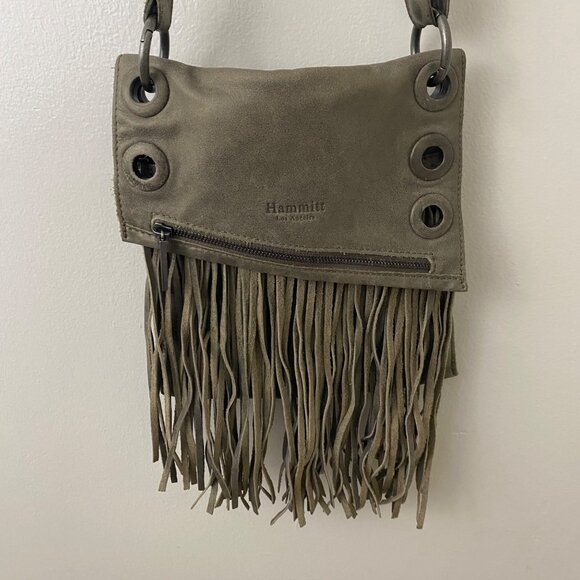 Hammitt Los Angeles Fringe Purse Bag Shoulder Crossbody Gray - Picture 3 of 11